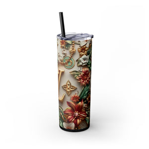 Floral 3D Stainless Steel Tumbler