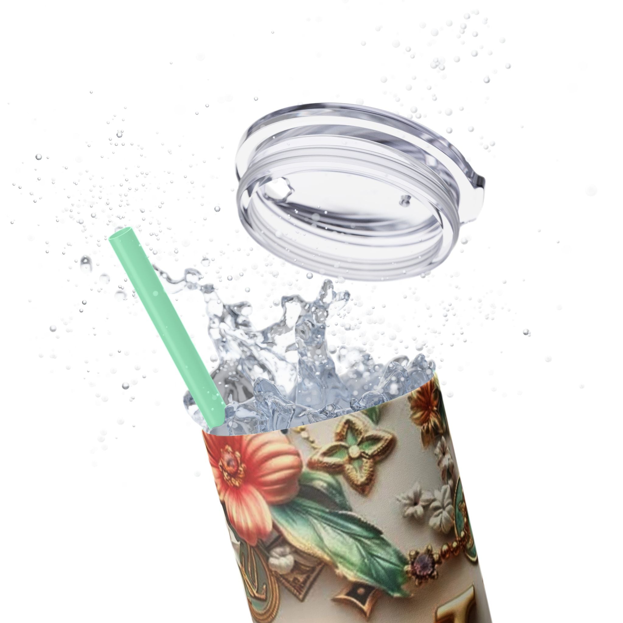 Floral 3D Stainless Steel Tumbler