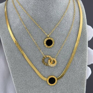 Entangled Necklace, 18K Gold Plated Steel